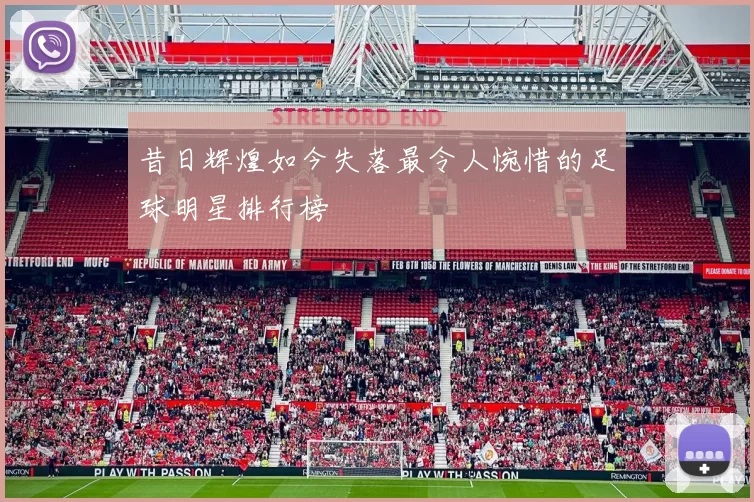 昔日辉煌如今失落最令人惋惜的足球明星排行榜